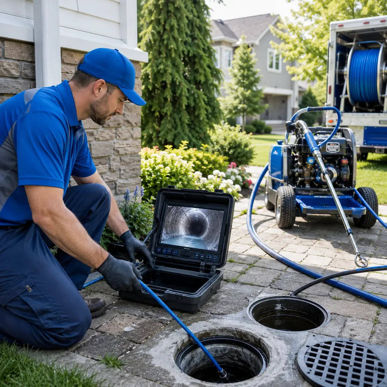 Outdoor drain cleaning professionals serving Hallstead, PA