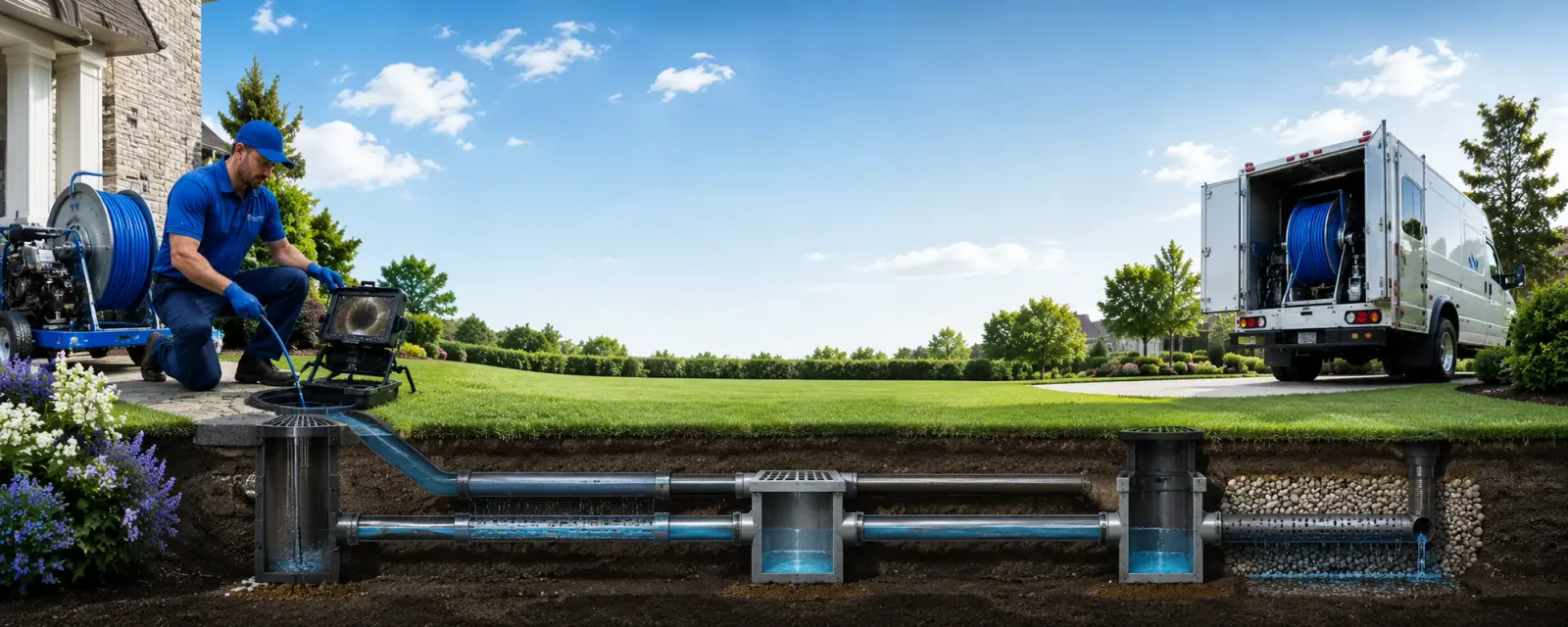 Outdoor drain cleaning information for Hallstead, PA